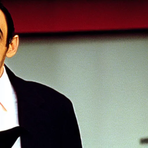 Prompt: Eric Zemmour in American Psycho (1999)