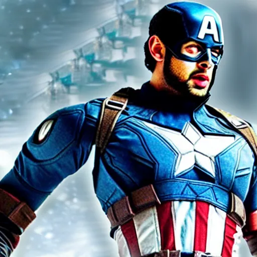 Prompt: prabhas as captain America