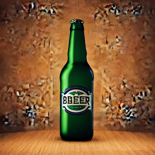 Prompt: render of beer bottle without label, photorealistic, hq