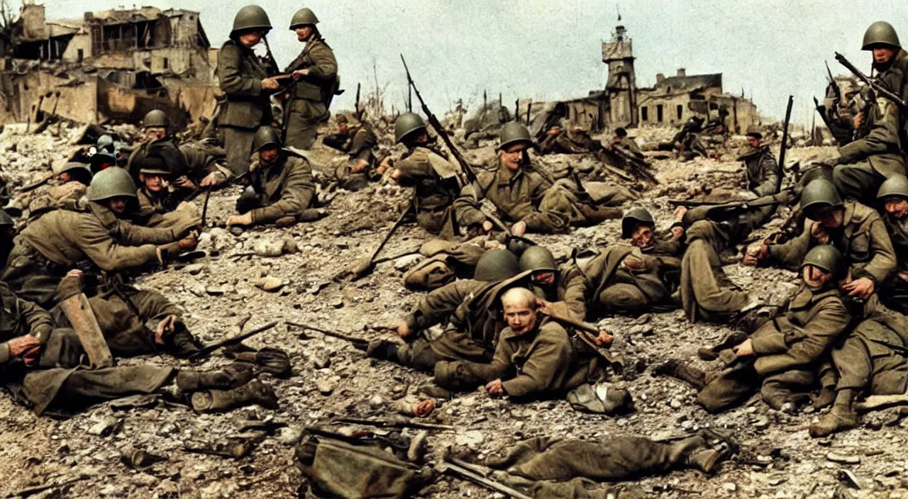 Image similar to first-world-war,colorised,photograph