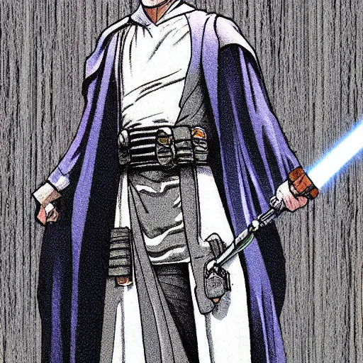 Image similar to illustration of a very cool jedi