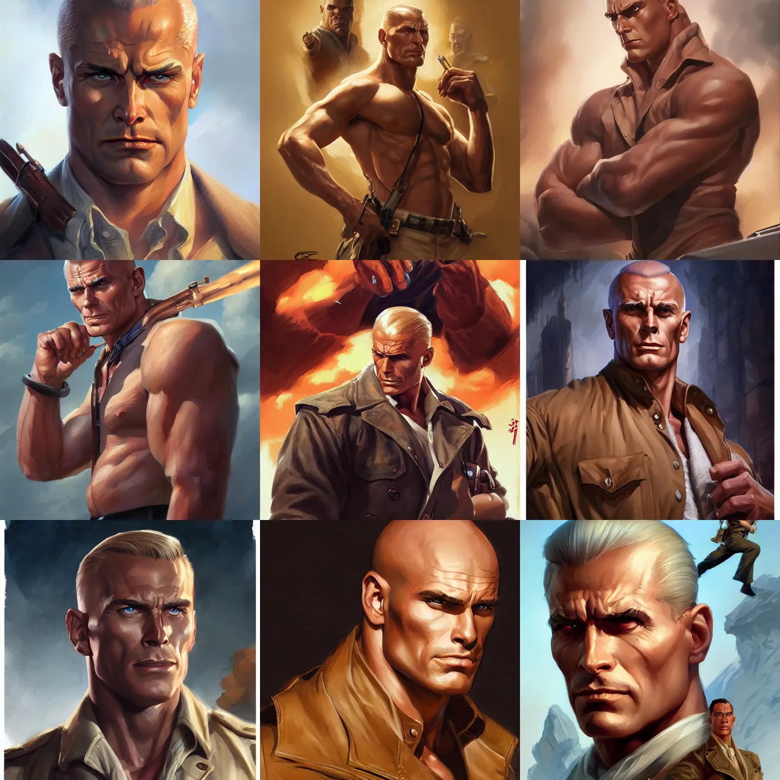 Image similar to doc savage, D&D, fantasy, portrait, highly detailed, digital painting, trending on artstation, concept art, sharp focus, illustration, art by artgerm and greg rutkowski and magali villeneuve