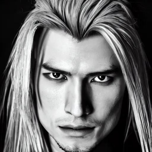 Image similar to A photo of sephiroth, award winning photography, f/22, 35mm, 2700K, perfect faces.