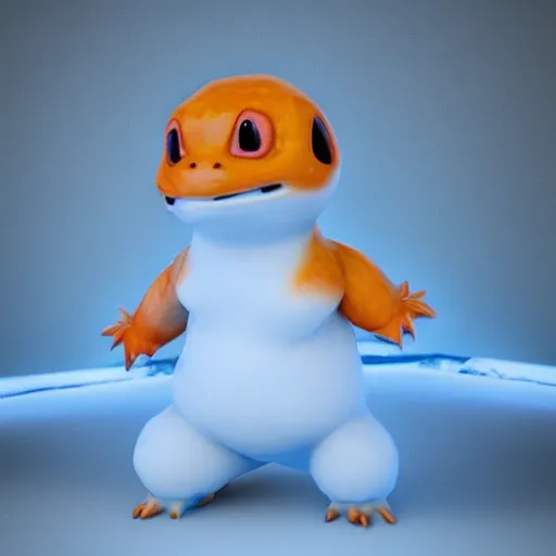 Prompt: ice sculpture of charmander, no coloring, concept art, octane render, unreal engine 5, highly detailed, high quality, 8 k, soft lighting, realistic face, path traced
