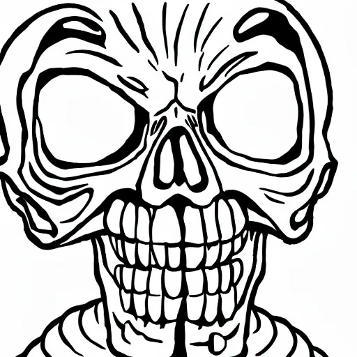Prompt: skeleton making a pogchamp face, anime
