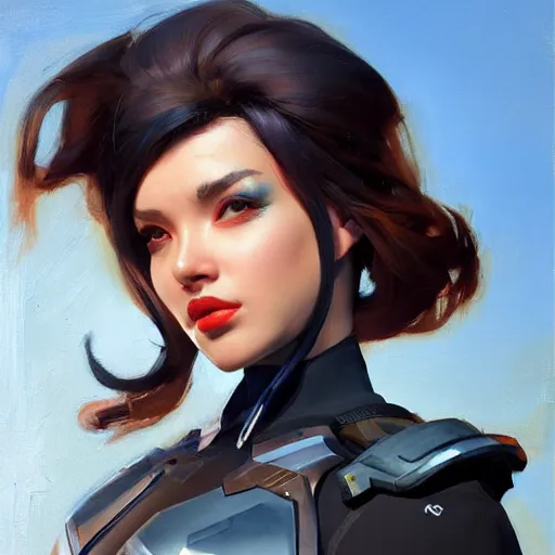 Prompt: greg manchess portrait painting of k 2 s 0 as overwatch character, medium shot, asymmetrical, profile picture, organic painting, sunny day, matte painting, bold shapes, hard edges, street art, trending on artstation, by huang guangjian and gil elvgren and sachin teng