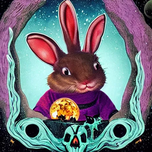 Prompt: evil rabbit cosmic horror