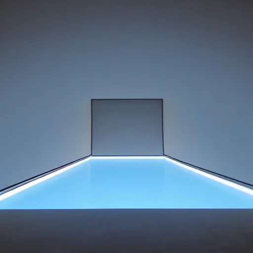 Image similar to photo of a james turrell skyspace neon colors