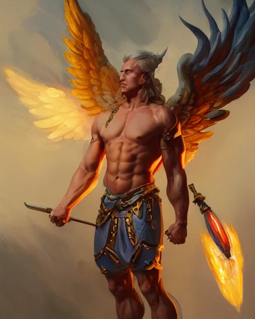 character portrait of a muscular male angel, in | Stable Diffusion ...