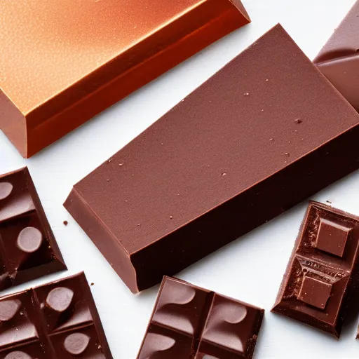 Image similar to extremely delicious looking photo of chocolate bar, expensive top quality product, most perfect chocolate on the world, small manufacture, unique style, 8 k, product photography, professional studio photography