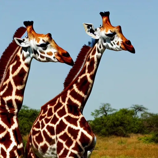 Image similar to giraffes making a heart with their necks