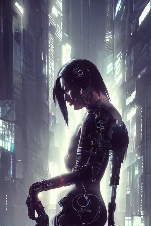 Image similar to entire body, cyberpunk, normal eyes, cyberpunk, male character, beautiful eyes, nice legs, concept art, artstation, intricate details, dramatic lighting, ilya kuvshinov, greg rutkowski, dramatic lighting, octane render