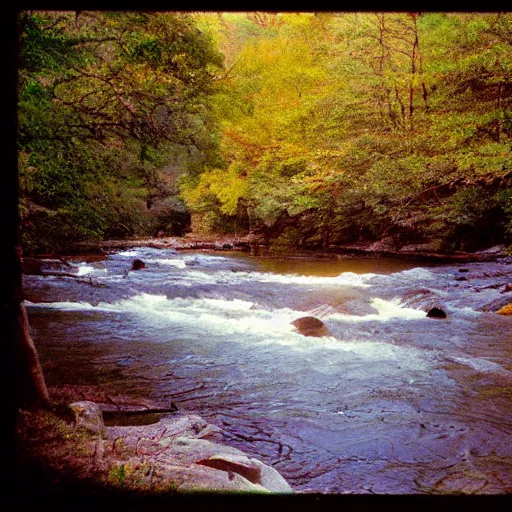 Image similar to cahaba river alabama, canoe in foreground, kodak ektachrome e 1 0 0,