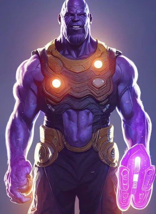 Prompt: portrait of apex legends thanos, intricate, elegant, glowing lights, highly detailed, digital painting, artstation, glamor pose, concept art, smooth, sharp focus, illustration, art by artgerm and greg rutkowski, artey freytag