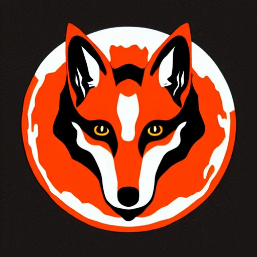 Prompt: logo fox hound by Hideo Kojima, illustartion, smooth, flat colors