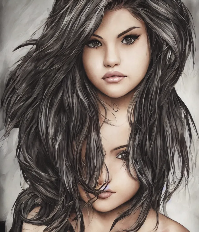 Image similar to Selena Gomez by Artgerm