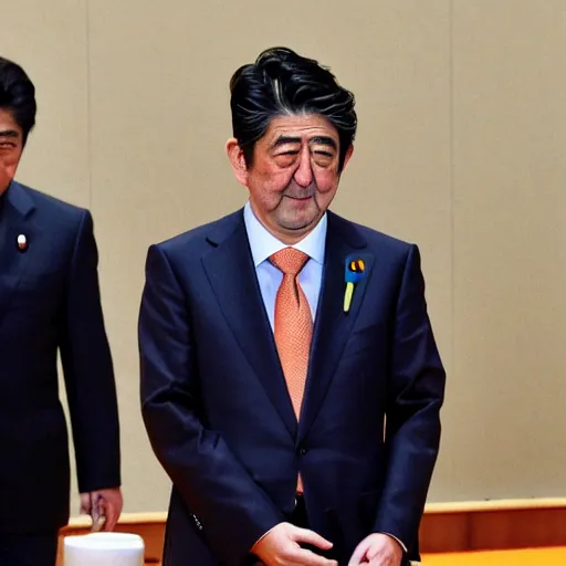 Image similar to shinzo abe being shot in the head