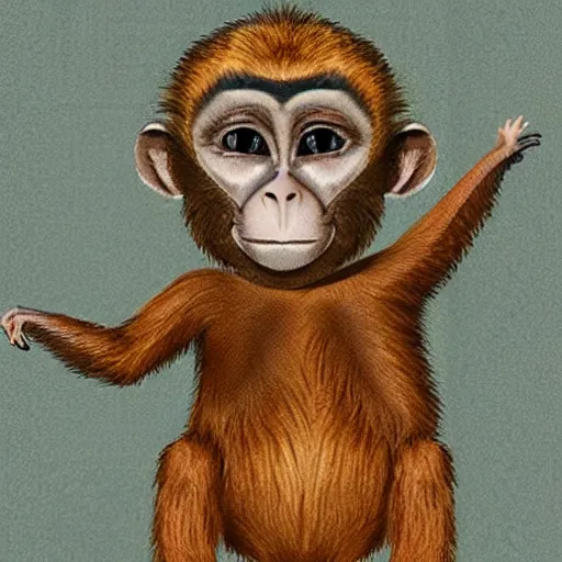 Prompt: a Monkey in the style of a 1700's monarch