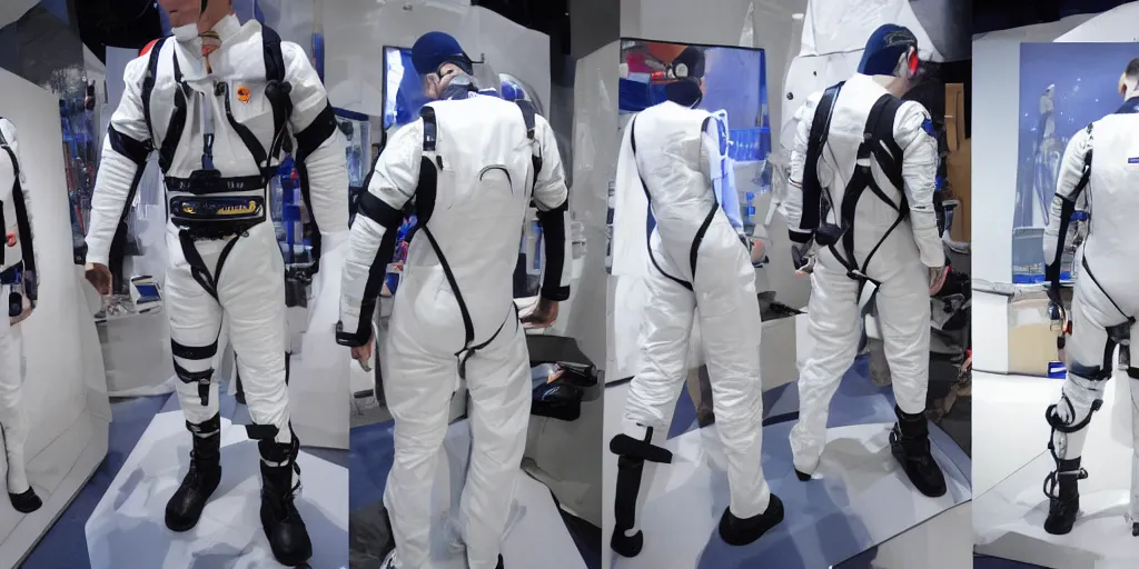 Image similar to photo of high-tech space suit design exoskelet