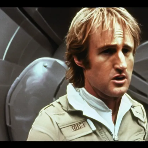 Image similar to owen wilson in alien 1 9 7 9, 4 k hd film still