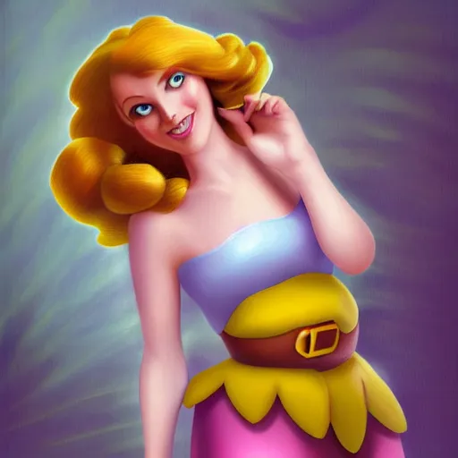 Image similar to prinzessin daisy from super mario, painted by ferdinand holger