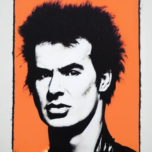 Prompt: sid vicious by andy warhol