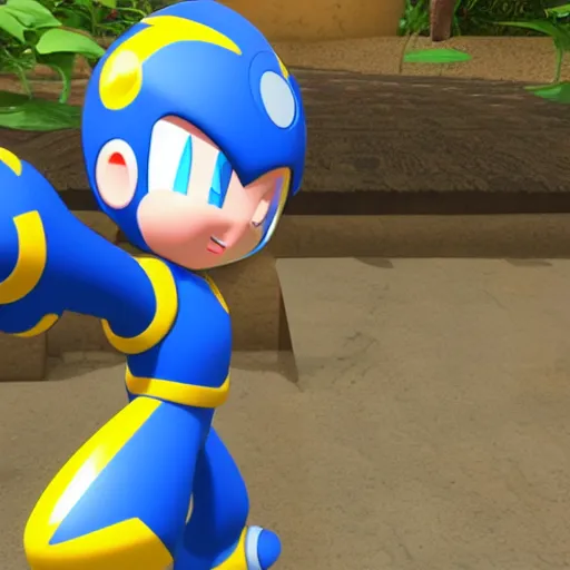 Image similar to megaman in Unreal Engine