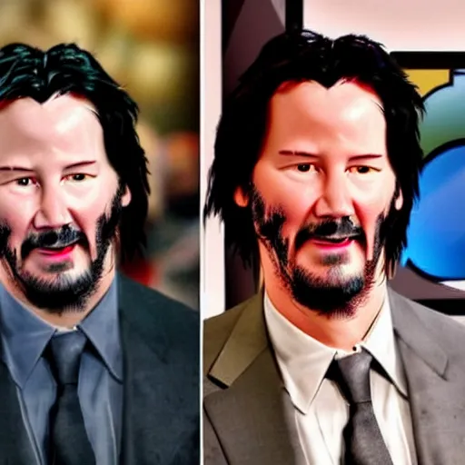 Image similar to Keanu reeves as a Pixar character