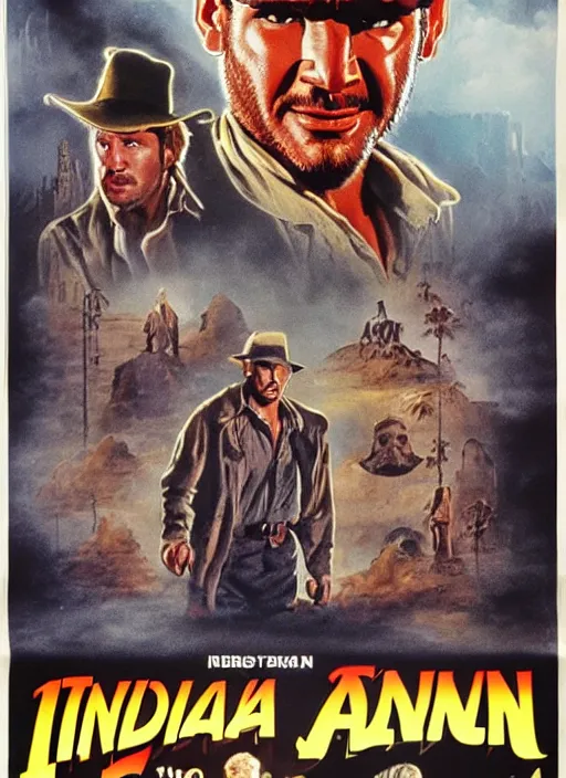 Prompt: 1 9 8 6 poster for indiana jones and the prisoner of azkaban