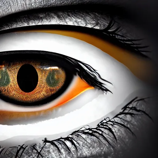 Prompt: ultra realistic eye seeing letter m, love style, 8 k resolution, detailed,