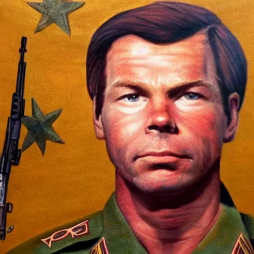 Image similar to chris hansen, portrait of chris hansen as a us soldier in the vietnam war, war photo, detailed face