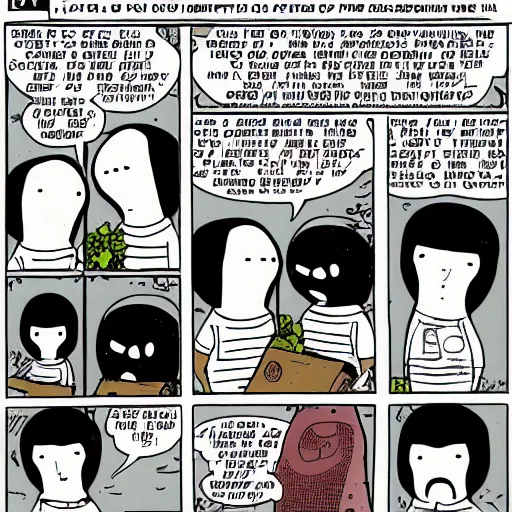 Prompt: no face and bob belcher comic panel
