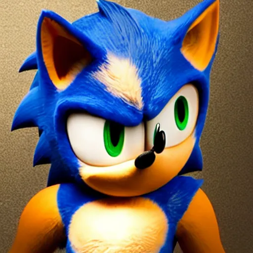 Image similar to a fusion of sonic the hedgehog and a hedge