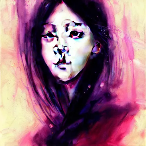 Image similar to jisoo of blackpink, hyperrealistic portrait, by karol bak and agnes cecile, fantasy art, photo realistic, dynamic lighting, artstation, poster, volumetric lighting, very detailed face, intricate complexity, rule of thirds, 8 k, award winning