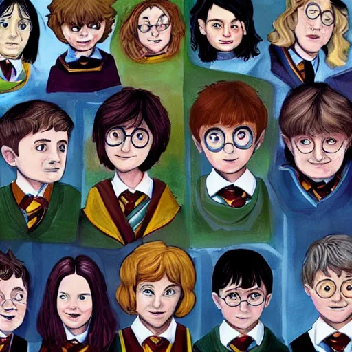 Image similar to a detailed portait of harry potter