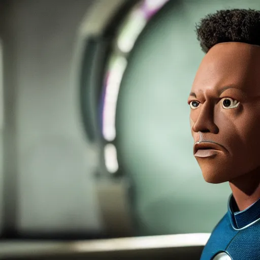 Prompt: Isaac kylon robot of the orville