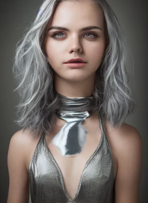 Prompt: A full portrait photo of silver surver marvel, f/22, 35mm, 2700K, lighting, perfect faces, award winning photography.