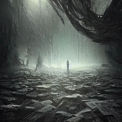 Image similar to hyperrealistic mixed media image of unimaginable incomprehensible horror ripping apart space and time, stunning 3 d render inspired art by greg rutkowski and xiang duan and thomas eakes, hp lovecraft, perfect symmetry, flesh texture, realistic, highly detailed attributes and atmosphere, dim volumetric cinematic lighting, 8 k octane detailed render, post - processing, masterpiece,