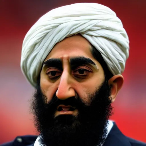 Image similar to Osama bin Laden as Manchester United manager, 8k, focused, epic quality, well lit,