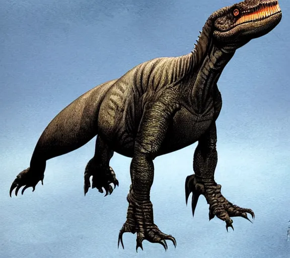Image similar to tyrannosaurus rex 2 0 2 2 paleoart, full body, tyrannosaurus by serpenillus