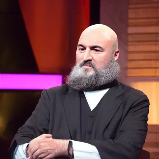 Image similar to Orthodox priest beard Kevin O'Leary investing in a company, in Shark Tank (2016)