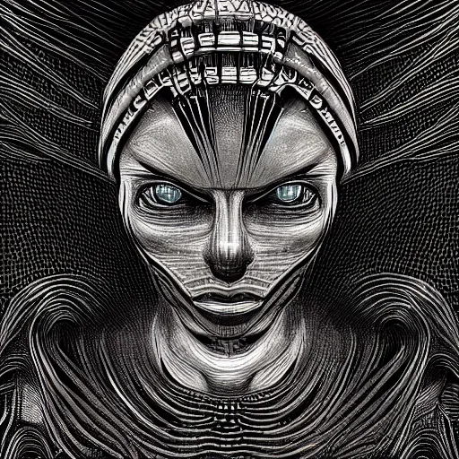 Image similar to optical illusion in the style of h.r. giger