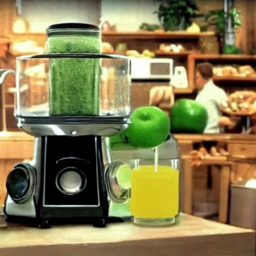 Image similar to tv still of a 2001 juicing machine informercial