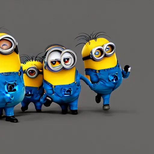 Image similar to of a bunch of minions in the shape of the number 40, 3d render