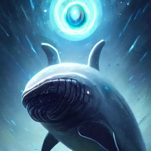 Image similar to eyes! eyes! space magical whale with multiple eyes, eyes!, eyes!, eyes!, eyes!, eyes!, eyes, galaxy whale, epic fantasy style art, galaxy theme, by Greg Rutkowski, hearthstone style art, 99% artistic