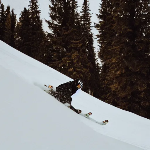 Image similar to photo of a guy skiing, the ground is all ice cream