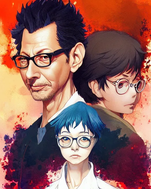 Image similar to jeff goldblum, portrait shinkai makoto studio ghibli studio key hideaki anno sakimichan stanley artgerm lau rossdraws james jean marc simonetti elegant highly detailed digital painting artstation pixiv