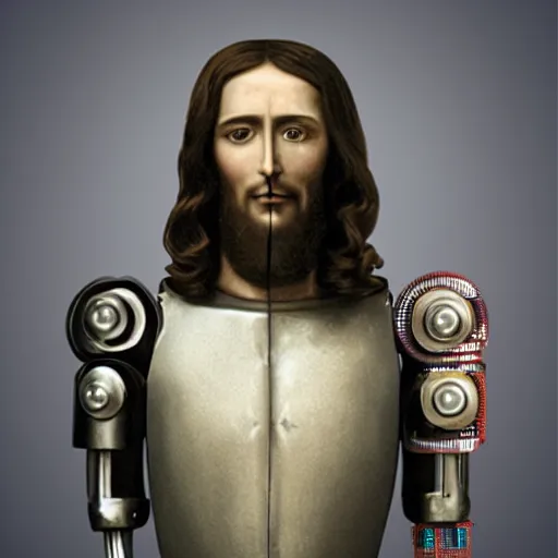 Image similar to jesus christ as a robot