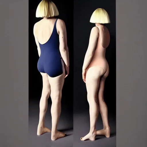 Image similar to sia Furler full body photo shoot in leotard