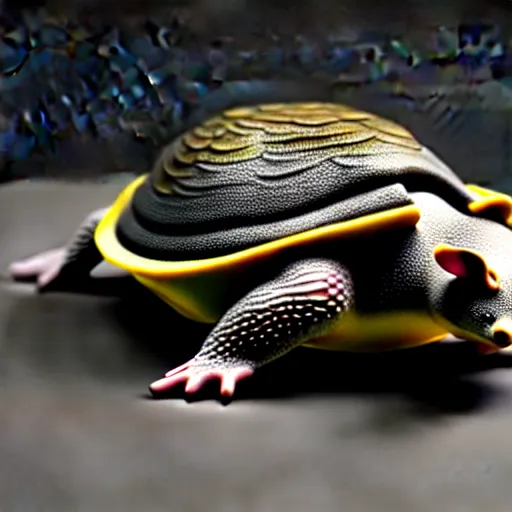 Prompt: , mouse turtle hybrid, ultra realistic, intricate details, highly detailed, photorealistic, octane render, 8 k, unreal engine.